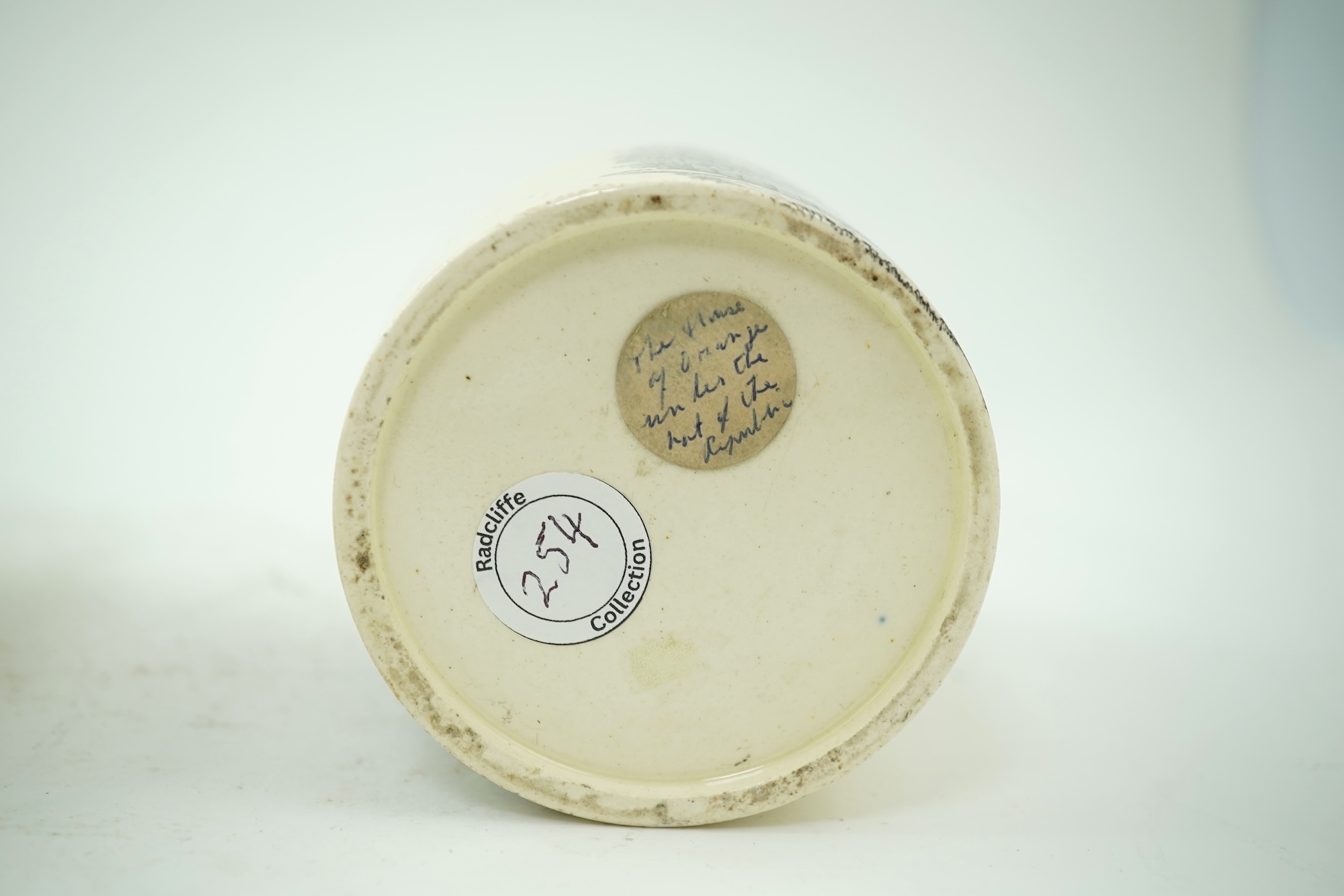 Two Leeds creamware Dutch market tea caddies, c.1790